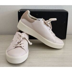 Naturalizer Women Sz 8.5W Rose/Beige Leather Morrison Logo Lace-Up Sneakers